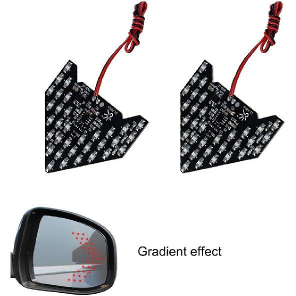 2PCS/Lot!! 33 SMD Sequential Led Lights Arrows Lamp Indicator Safe led Panels Car Side Mirror Turn Signal 33 LED (Blue)
