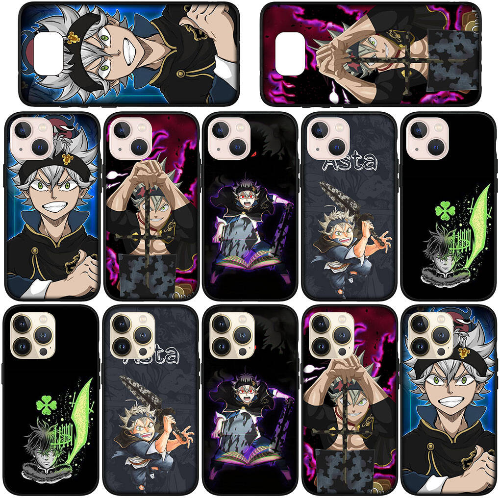 for Samsung Galaxy S25 S24 S23 S22 Ultra FE Plus A17 A37 A57 A56 A55 A06 A16 A15 A36 A26 A35 A05 A25 A54 A34 Phone Case Lovely Asta Black Clover Cover