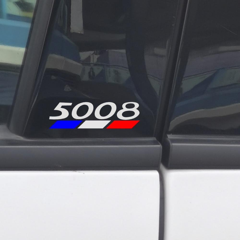 2Pcs, Car Sticker Decal Center Pillar Sticker for z333 3008 5008 2008 106 107 108 205 206 207 208 RCZ 306 307 308 508 406 407 333z