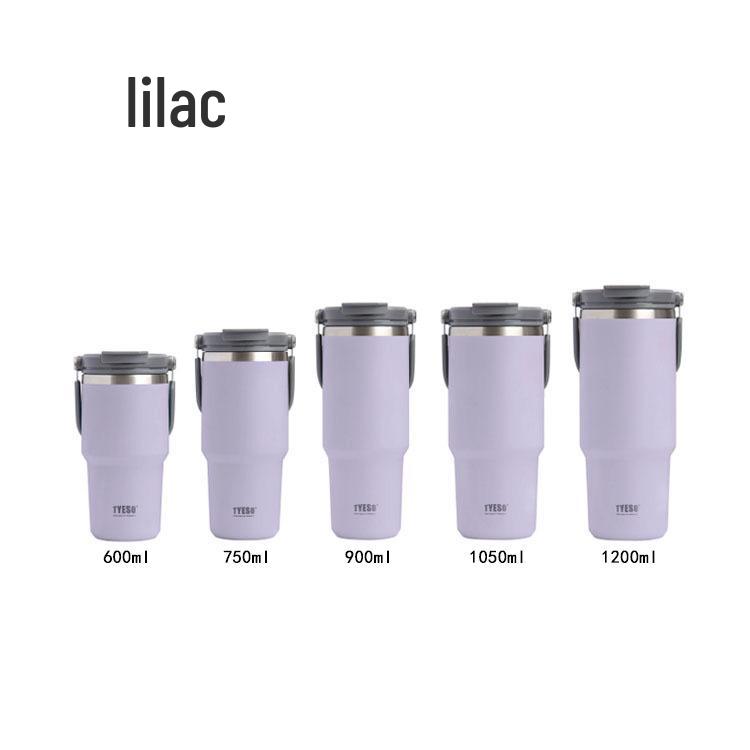 

TYESO Tai Shuo Dual-Drink Insulated Coffee Cup - Portable, Double-Layered, Large Capacity Ice King Car Mug 600ml