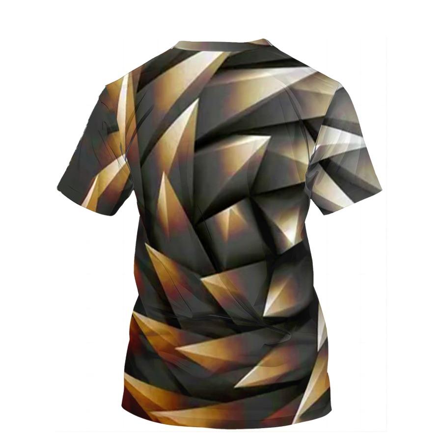 Trička s bílým vlčím vzorem Léto Černá Trička Muži Streetwear Tričko s 3D tiskem Móda O Krk Topy s krátkým rukávem