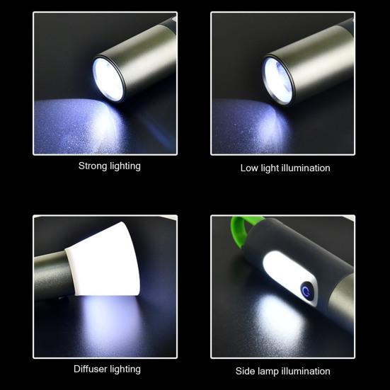 1 Set Keychain Flashlight 4-Gear High Brightness Tail Hook Waterproof Retractable Repair Work Handheld Flashlight Outdoor Equipment