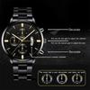 2025 Fashion Men Stainless Steel Watch Luxury Calendar Quartz Wrist Watch Mens Business Watches for Man Clock Montre Homme