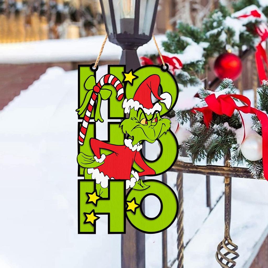 Christmas Decoration Door Sign Decoration Wooden Signs, Home Walls, Holiday Wooden Pendants, Wooden Hanging Boards
