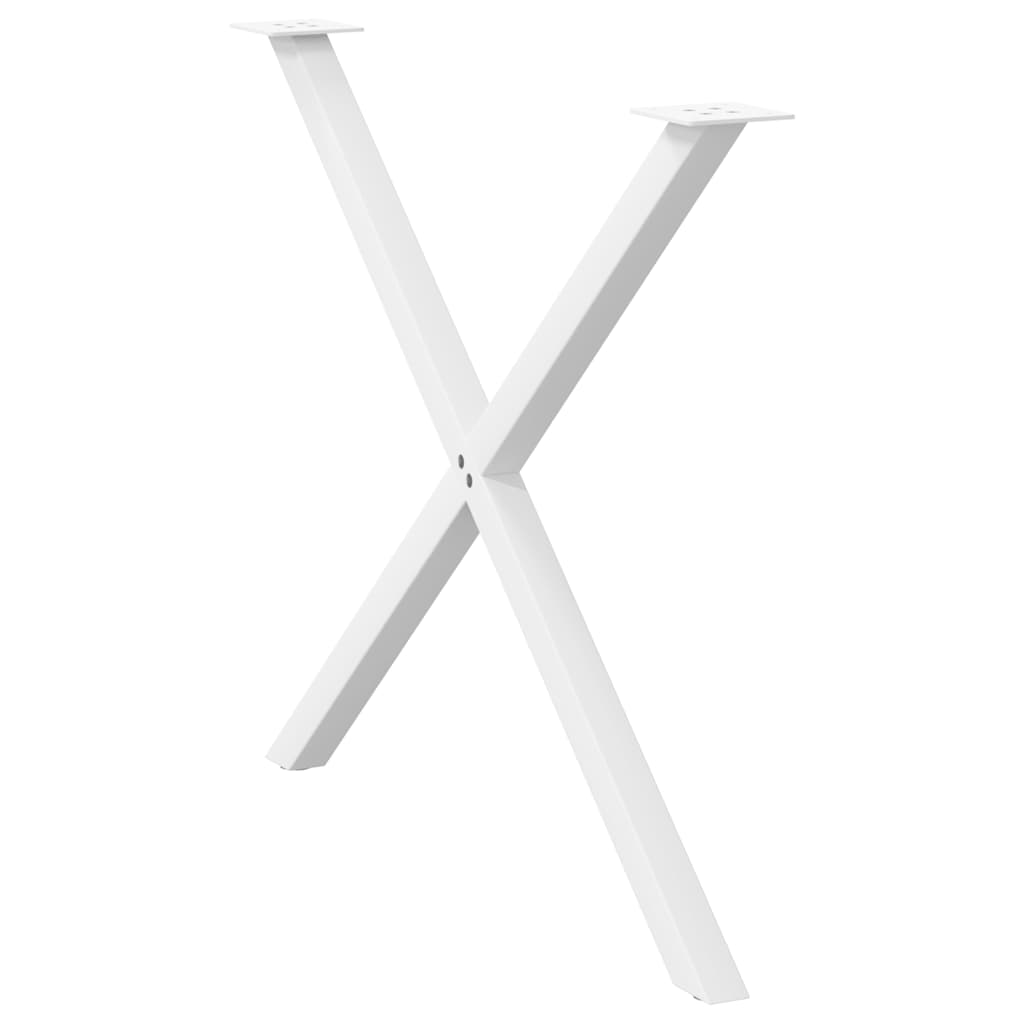 Vidaxl Nogi Do Stołu Jadalnego, 2 Szt., Białe, 90X(72-73) Cm, Stal