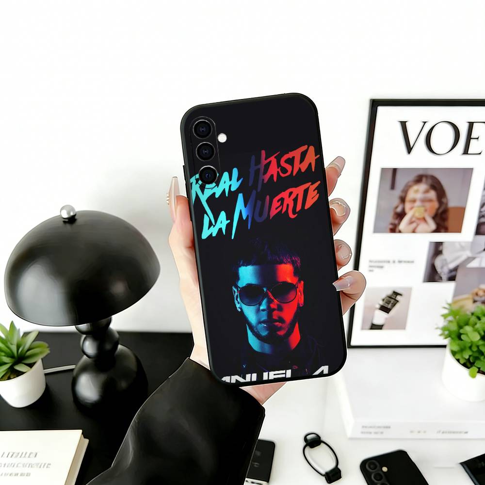 Rapper A-Anuel AA R-Real Phone Case Black Silicone Soft For Samsung Galaxy A73,A72,A71,A70,A53,A52,A51