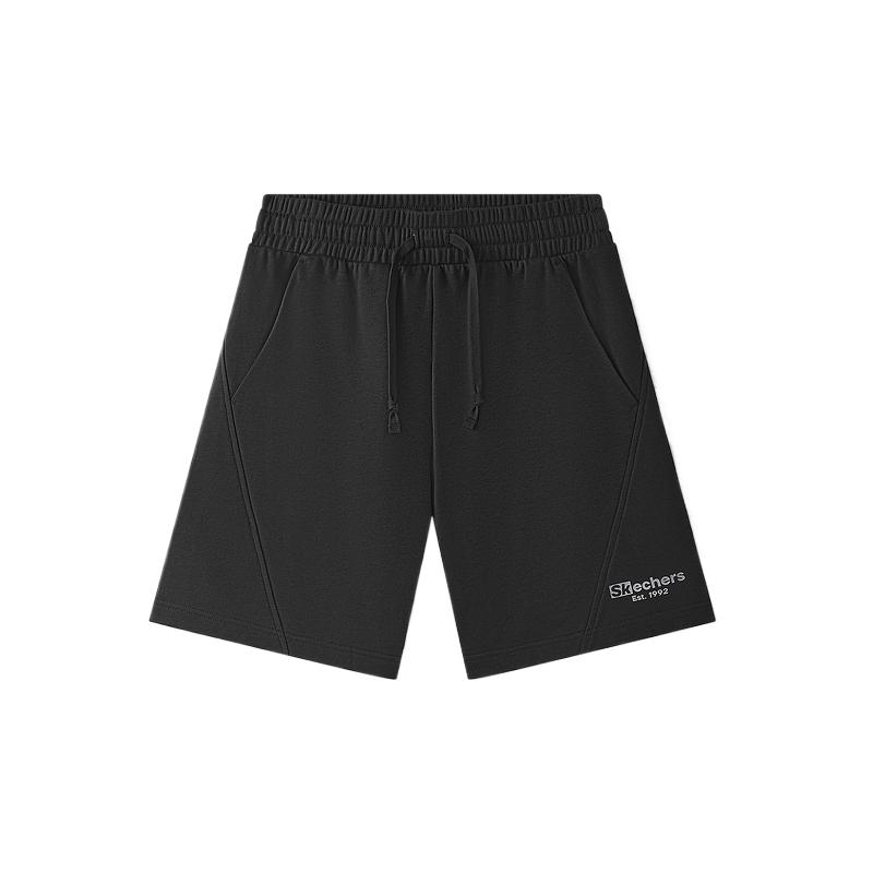 Skechers Solid Color Mid-Thick Lace-Up Casual Shorts Men shorts L226M017-0018 S