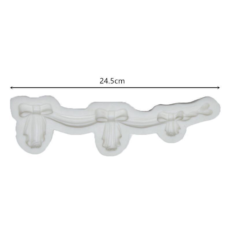 Bow Border Silicone Molds DIY Fondant Cake Decorating Tools Chocolate Gumpaste Mold Sugarcraft Baking Tool