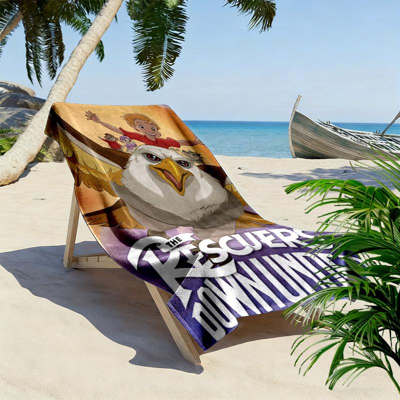 The Rescuers Down Under 2D Flat Print Beach Towel, Large Soft Quick Dry Towel for Beach Camping SwimmingDSTJ0925351