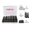 740 Pcs Boxed Thickness 1.5/2.4/3.1Mm Car Air Conditioning O-Ring Seal Gasket