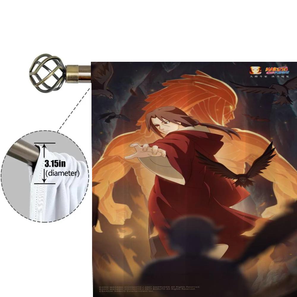 Home Interior Kitchen Curtains Living Room Door Curtain Naruto Partition Bedroom Decoration Darkening Set Of 2 Made Polyester Decor