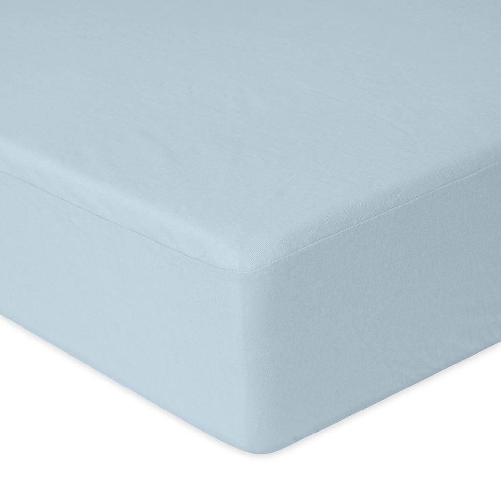 Premium jersey fitted sheet 90x200, 100x200x20, light blue_24, Matex