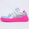 Korean-Style Trendy Thick-Soled Lace-Up Sneakers for Couples - Soft, Comfortable, Fashionable Outdoor Casual Women's Shoes