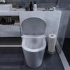 Zwei freistehende Toilettenpapierrollenhalter zur Aufbewahrung für Bad und Küche (Silber)