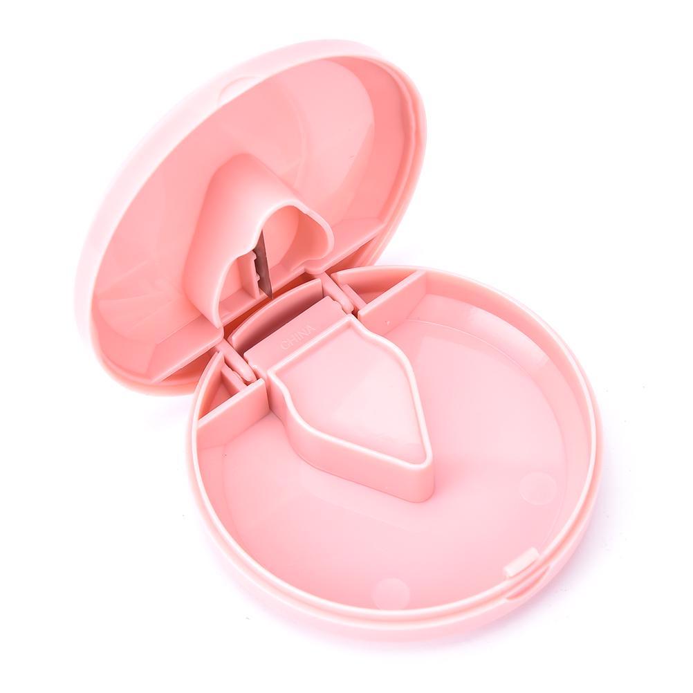 

Portable Pill Cutter Splitter Divide Storage Case Pill Container Pills Dispenser Organizer Medicine Storage Box Cutter Pillbox рожевий