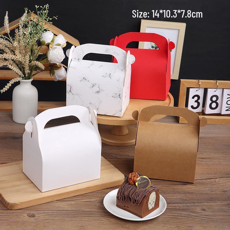 Ruční krabička na švýcarskou roládu a pečivo na dorty, sendviče a sušenky.