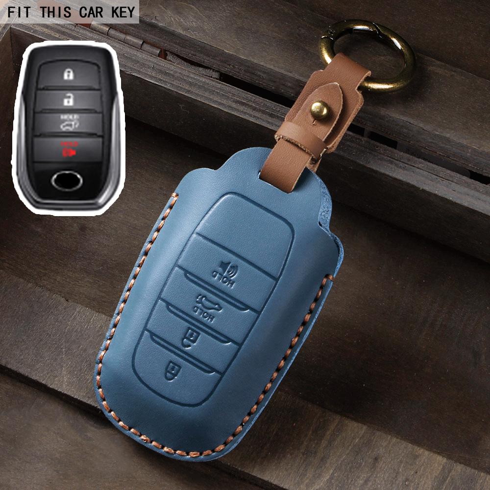 Car Key Case Leather Cover for 4 5 Button Toyota Alphard Vellfire Sienna Senna Keyring Holder Shell