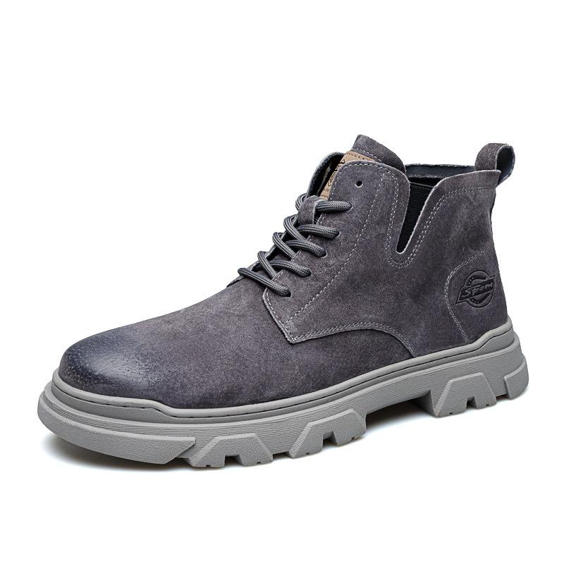 New Martin boots men's trendy fashion tooling boots retro high-end high-top boots men's shoes