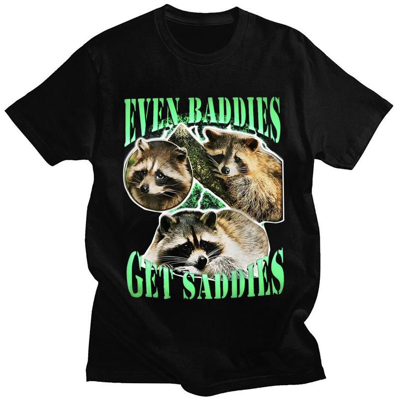 Japanese Style Dragon Raccoon Print T Shirt Harajuku Retro High Quality Cotton Short Sleeve Oversized Men Women Classic T-shirts