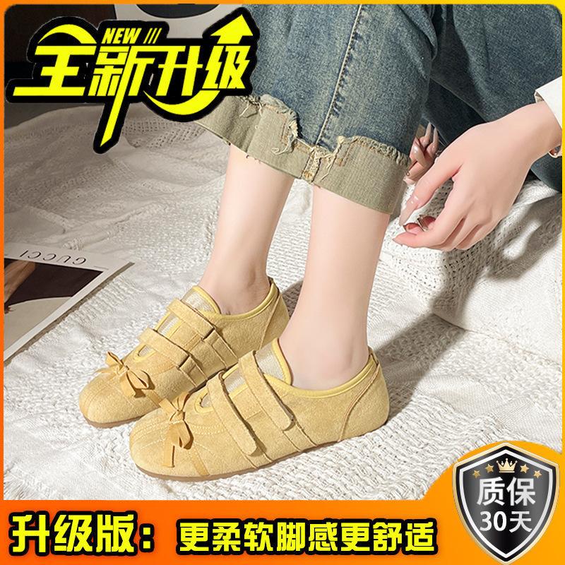 French Mary Jane Casual Shoes Bow Ballet Single Shoes 2025 New Lightweight and Versatile Temperament Girls Flat Shoes