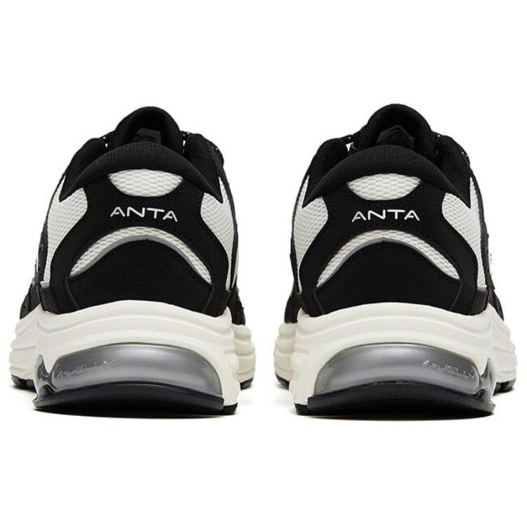 New Anta Cushioning Anti Slip And Wear Resistant Low Top Running Shoes Men's White Black 112315503-7