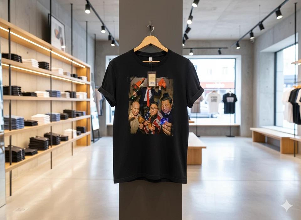 Funny Political Leaders Graphic T-Shirt Unisex Black Streetwear - S450 | eBay S