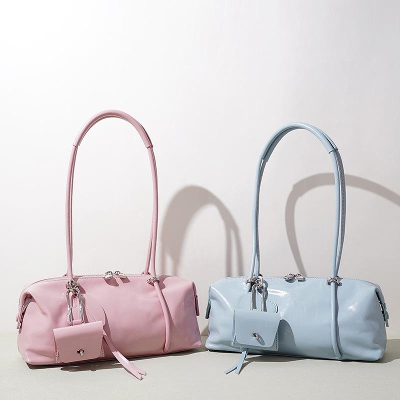 First layer cowhide pillow bag underarm shoulder bag women's large capacity summer fashion niche high-end leather women's bag
