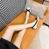 Inner height-increasing soft-soled grandma shoes women's spring new French ballet shoes bow light mouth single shoes