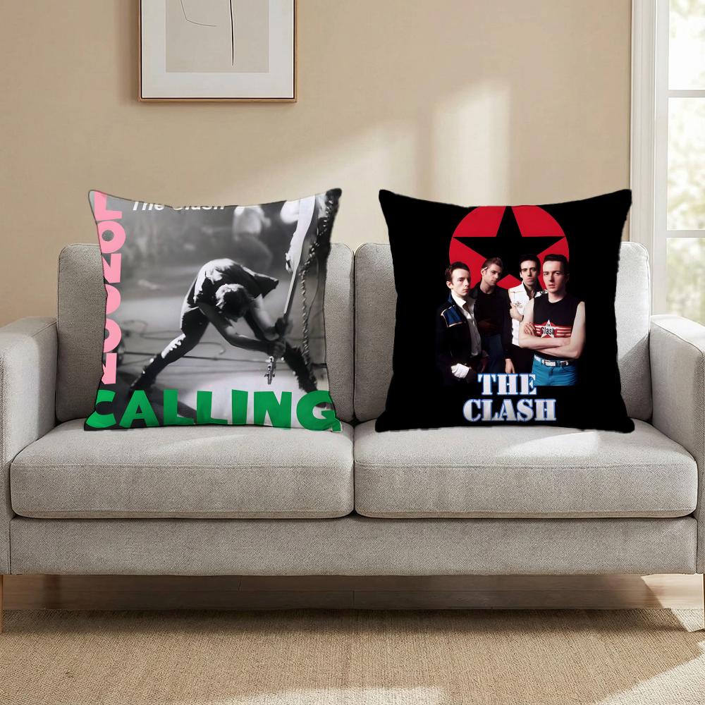 Rock Band The Clash Cushion Cover Multi-Scene Pillow Cover for Home & Car - Reversible, Soft & Durable for Daily Use