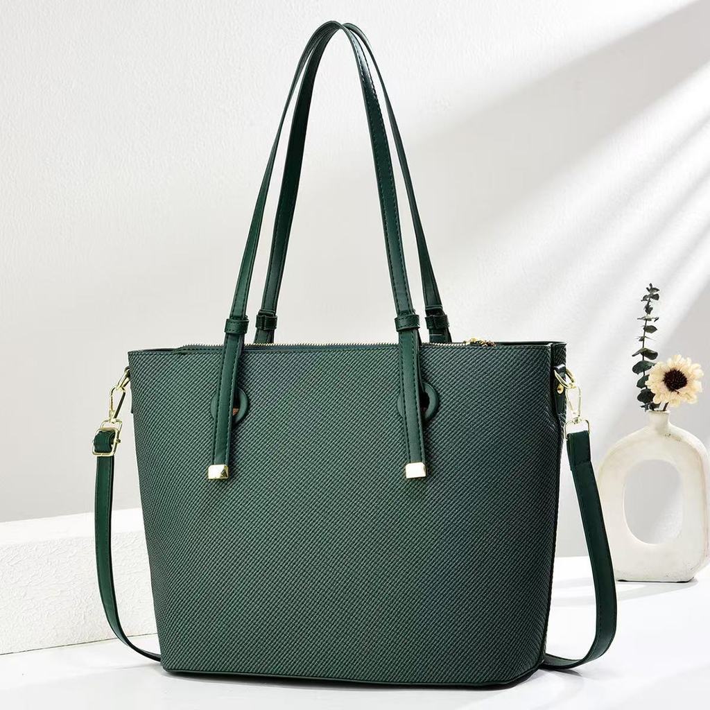 Borsa Tote Moderna in PVC da Donna con Grande Capacità e Chiusura a Zip Sicura per l'Uso Quotidiano