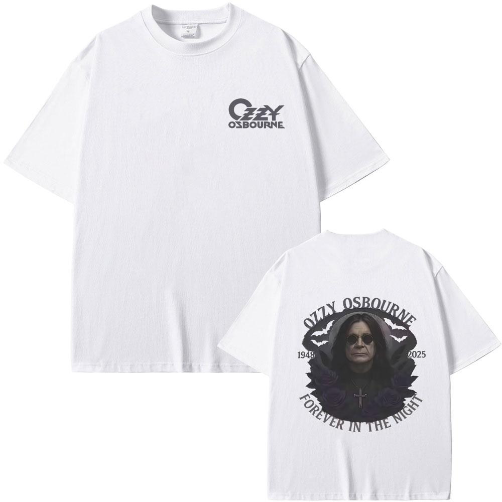 Heavy Metal Rock Band Black Sabbath Ozzy Osbourne Forever in The Night Merch Tshirt Men Women Fashion Casual Oversized T Shirts