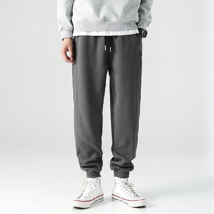 Men's Casual Loose Fit Jogger Pants - Spring/Autumn Fleece