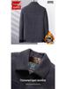 Men's Chenille Lapel Woolen Coat - Velvet Lined Winter Jacket for Middle-Aged and Elderly Dads