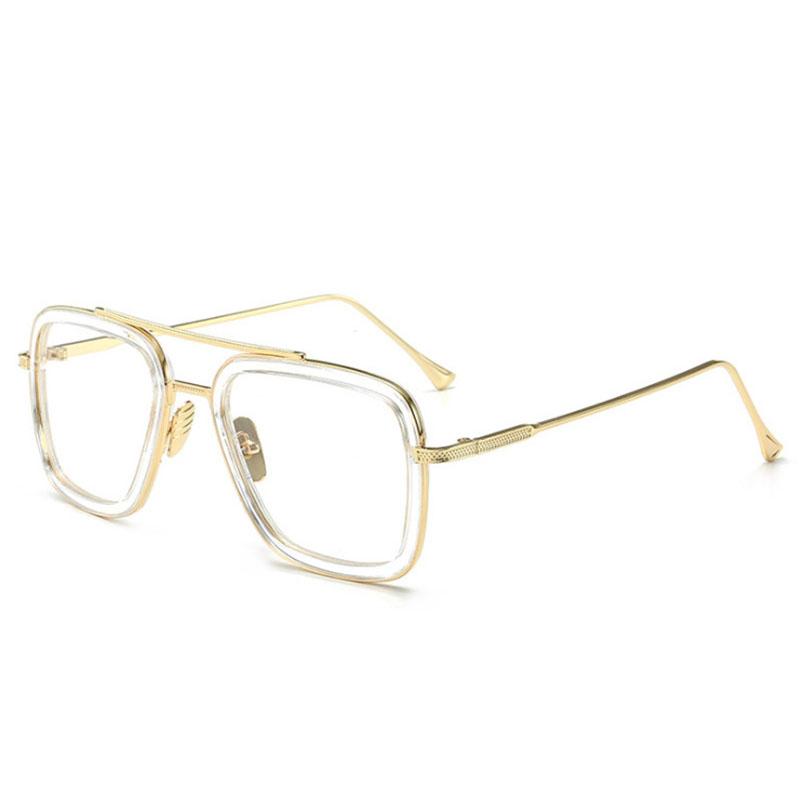 New Mens Metal Square Sunglasses Fashion Mens UV Resistant Sun Glasses Classics Vintage Male Eyewear Fit UV400 Oculos De Sol