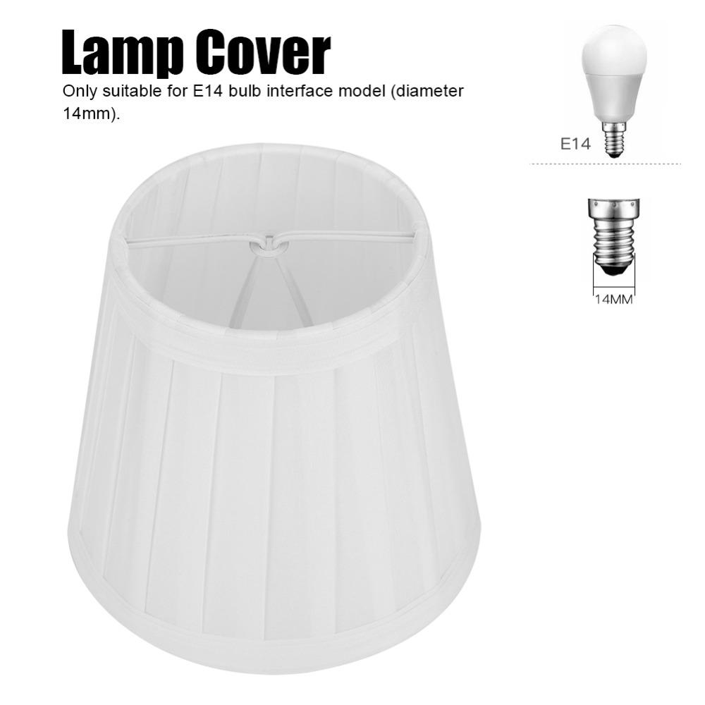 6PCS Fabric Chandelier Lampshade Clip On Pleated Lamp Shade  Hotel Decor