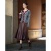Demana Women's Glossy PU A-line Skirt