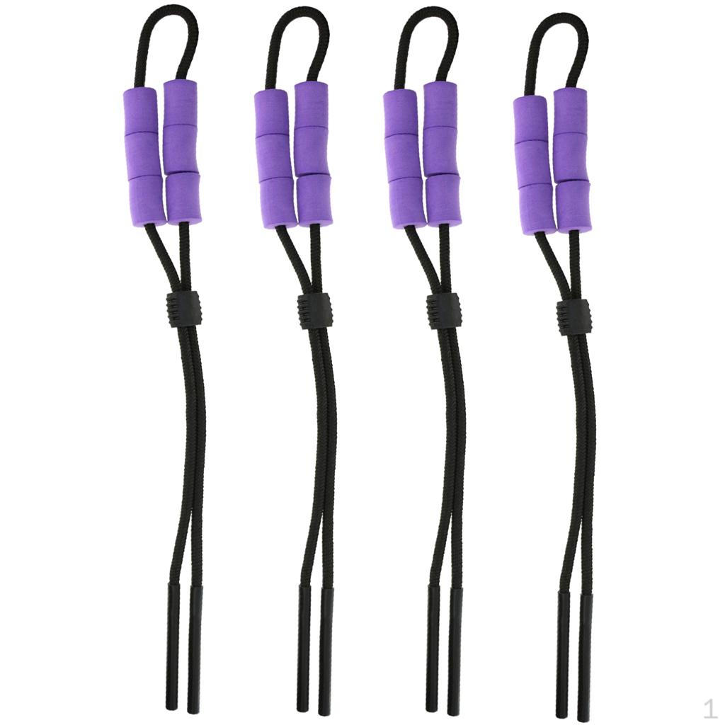 

4 Pieces Adjustable Glasses Rope Eyeglass For Swimming Purple