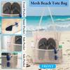 Multi Pockets Summer Beach Bag For Towels Mesh Durable Travel Handbag Toys Organizer Waterproof Underwear Swimming Storage Bag