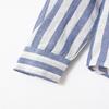 Men's Summer Fashion Casual Men's Striped Shirt  Casual Loose Long Sleeved Shirt