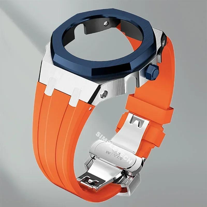 Mod Kit GEN5 GA2100 Metal Bezel for G shock Casioak Modification 4th Generation Rubber&Steel Watch Case Strap GA-B2100 2110