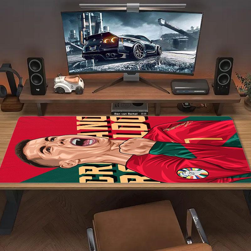 Ronald Mauspads, Große Gaming-Schreibtischmatte, Rutschfestes XXL-Mauspad für Laptop & Tablet, Mini-PC-Spielmatte mit genähten Kanten