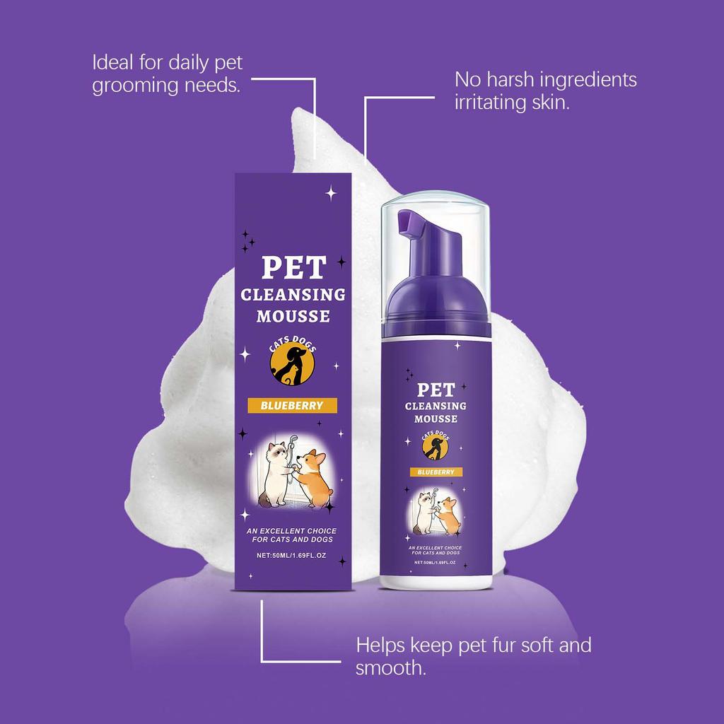 50ml Pet Cleaning : Gentle Ingredients Clean Odors And Keep Pet Hair Smooth And Shiny