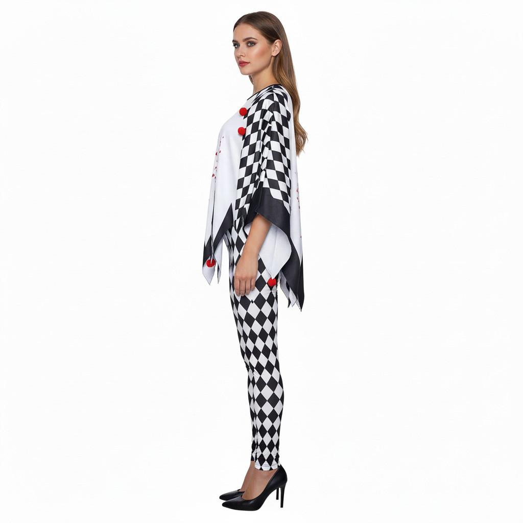 Harleen Quinzel Witch Festival Clown Cosplay Costume For Halloween Stage Performance
