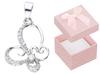 Silver Butterfly Pendant With Zirconia Openwork Rhodium-Plated Little Butterfly Pendant 925