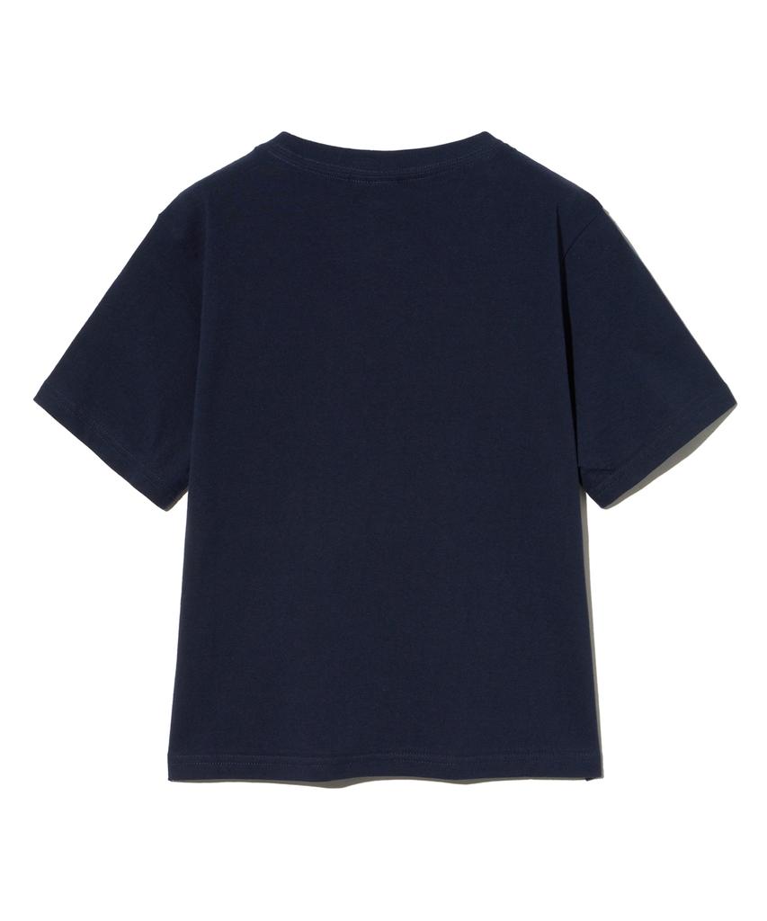 Pibseumateu Deep Blueberry Basic Crop T-Shirt
