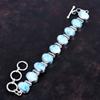 Larimar Bracelet Gemstone Bracelet Elegant Jewelry 925 Sterling Silver Bracelet Adjustable Chain Bracelet Handmade Bracelet Engagement Gifts