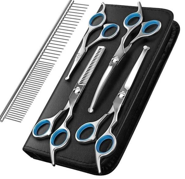 "Teddy Dog 6-Inch Stainless Steel Pet Grooming Scissors Set"