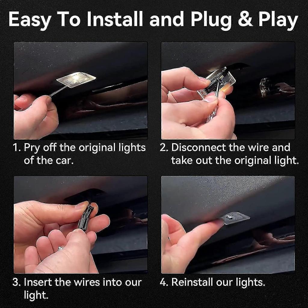 Door Logo Projector Light Welcome Light Step Light For Tesla Model 3 Model Y Model S Model X Car Door Light Tesla Light Tesla Accessories, 4 Pcs/pack