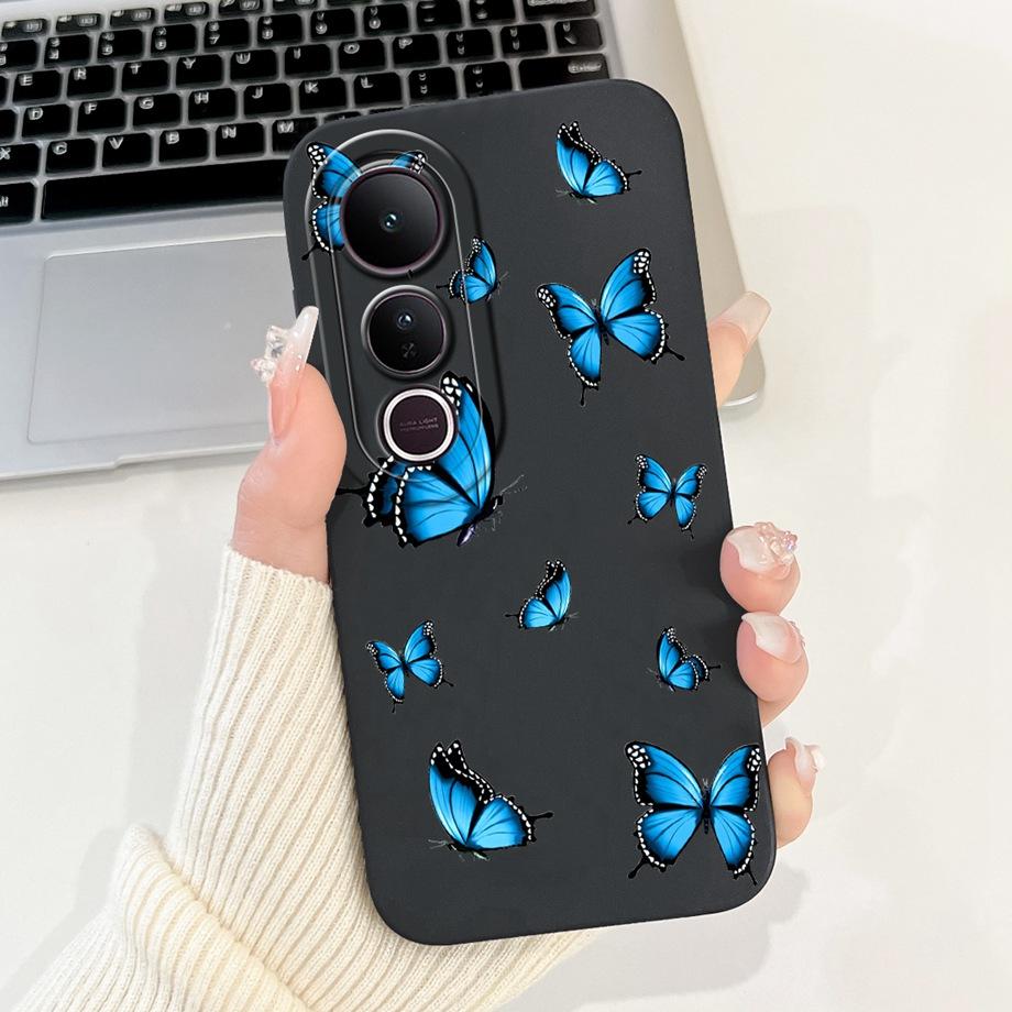 Für Vivo V50 Lite 4G 5G V50 5G Handyhülle Silikon Weiche Rückabdeckung Für Vivo V2441 V2427 Bumper Drache Katze Blume Schmetterling Capa