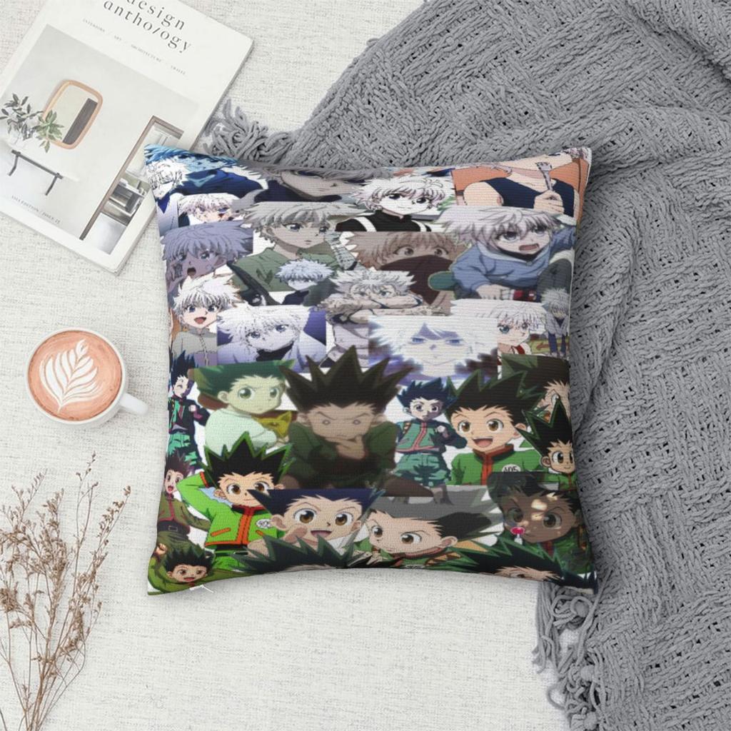 Neuer Stil Wohnzimmer HXH Gon Und Killua HunterDekoration Kissenbezug Merch Kissenbezüge Quadratisch Mehrere Größen
